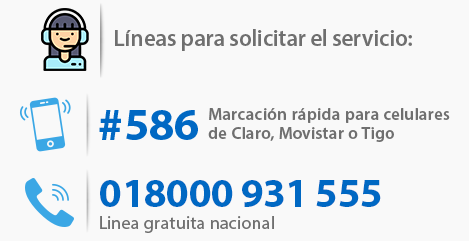 Líneas para solicitar el servicio: Líneas para solicitar el servicio: